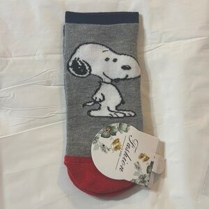 Gray and Red Snoopy Socks